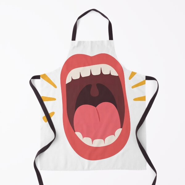 Item preview, "Wide Open Cartoon Screaming Mouth with Sound Burst Lines" designed and sold by meghnad.