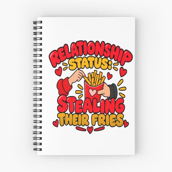 Item preview, Relationship Status Stealing Their Fries Funny Couple Love Design designed and sold by Lovestickerco.