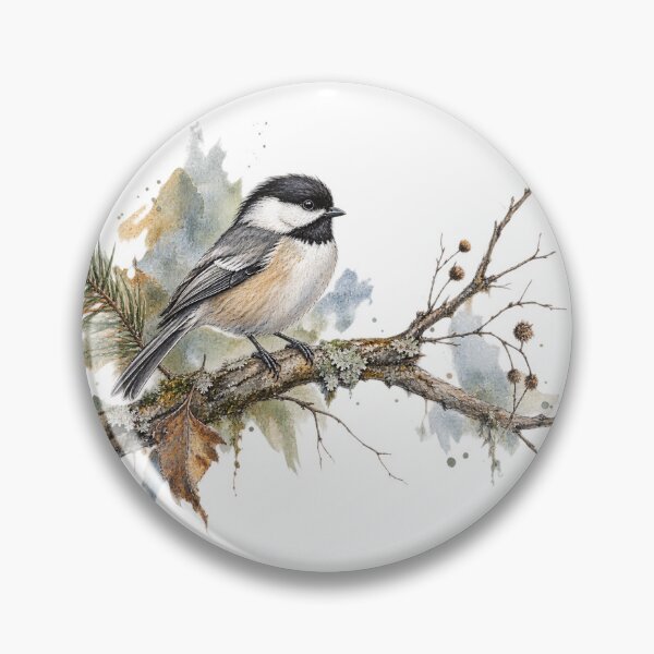 Item preview, Simple Joys Chickadee | Woodland Bird Art designed and sold by SusanSweetArt.