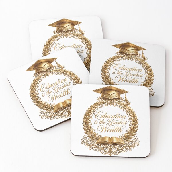 Item preview, Education is the Greatest Wealth - Gold Graduation Luxury Design designed and sold by prithvi chand.