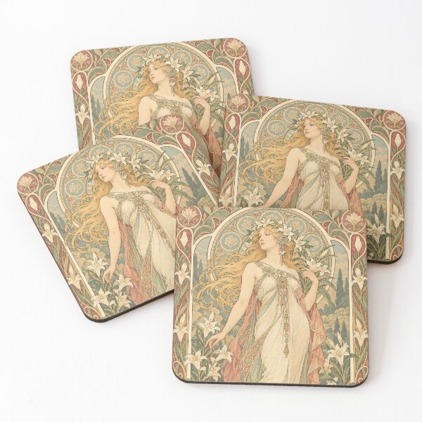 Item preview, Alphonse Mucha Spring 1896 designed and sold by maniacfitness.