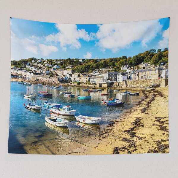 Item preview, Mousehole Harbour on a Bright Coastal Day designed and sold by Paul Thompson Photography.
