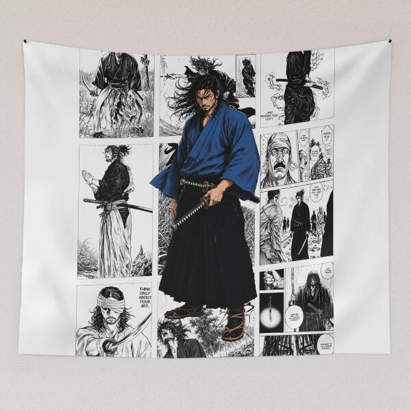 Item preview, Musashi Inspired Manga Panel Poster | Black & White Collage designed and sold by marionrien.