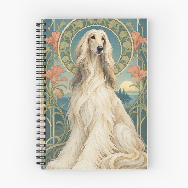 Item preview, Afghan Hound Art Nouveau Alphonse Mucha Dog Art designed and sold by SayMaria.
