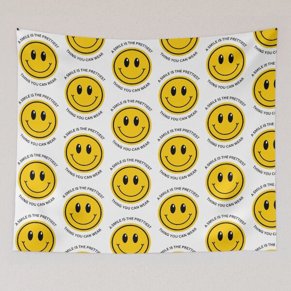 Item preview, A Smile Is the Prettiest Thing You Can Wear – Happy Smiley Positive Vibes Design designed and sold by PureHopeStudio.