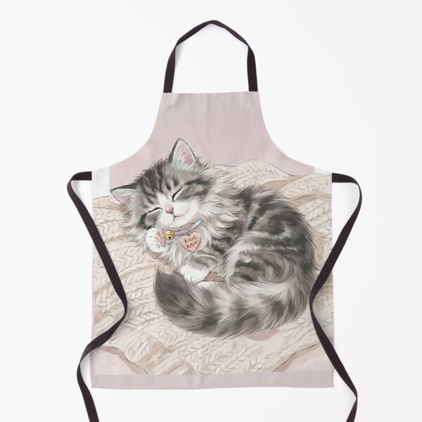 Item preview, Cute Sleeping Fluffy Kitten Named KAM KAM designed and sold by PetalsPaws.