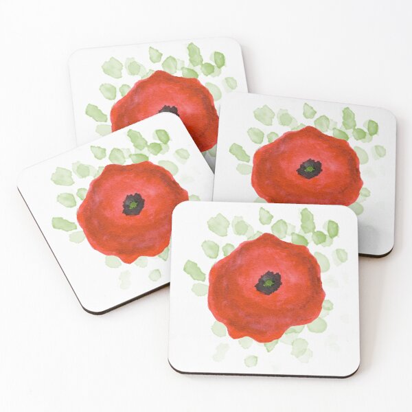 Item preview, Poppy Bloom Watercolor Illustration designed and sold by FarnwirbelArt.