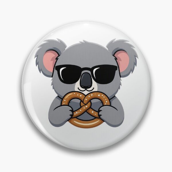 Item preview, Cute Koala Eating Pretzel German Snack Sunglasses designed and sold by BobaCatDesign.