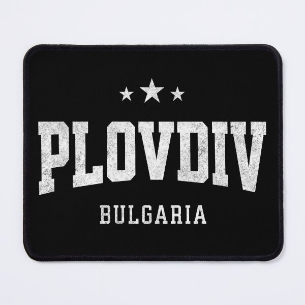 Item preview, Plovdiv Bulgaria Vintage Varsity Distressed Retro College Travel Design designed and sold by NiceTeeClub.
