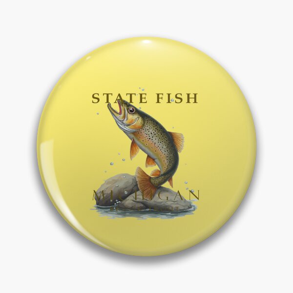 Item preview, MI Brook Trout Fish Design designed and sold by taiche.