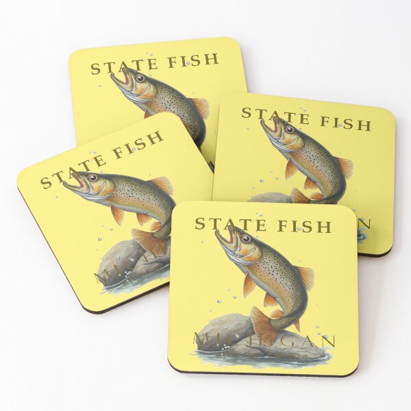 Item preview, MI Brook Trout Fish Design designed and sold by taiche.