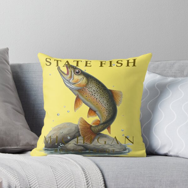 Item preview, MI Brook Trout Fish Design designed and sold by taiche.