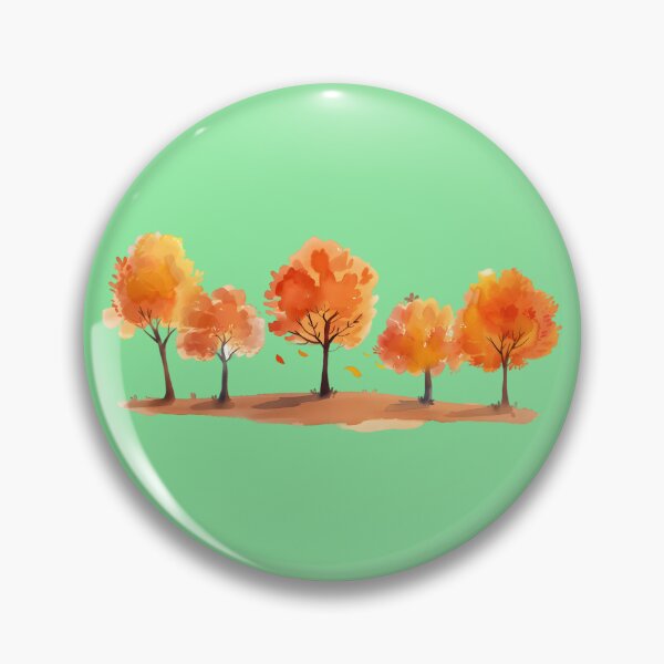 Item preview, Watercolor Autumn Trees Forest Landscape designed and sold by SolutionsArt.
