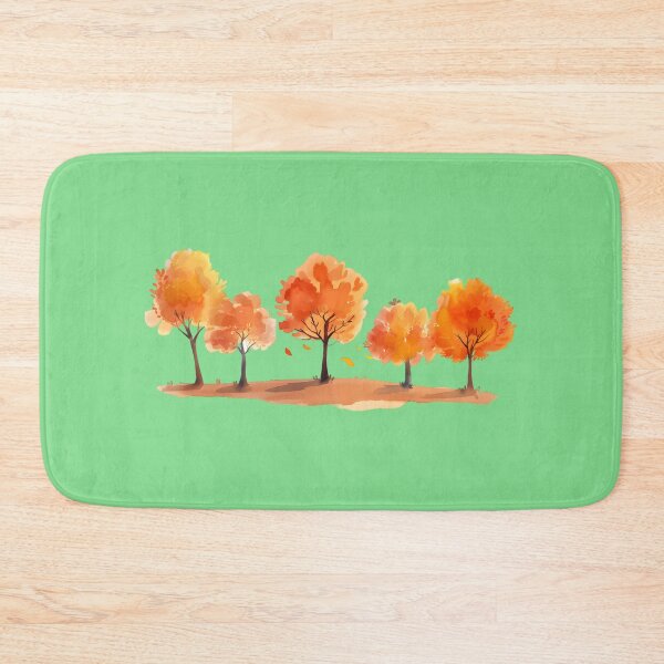 Item preview, Watercolor Autumn Trees Forest Landscape designed and sold by SolutionsArt.