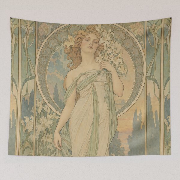Item preview, Alphonse Mucha Spring Goddess designed and sold by maniacfitness.