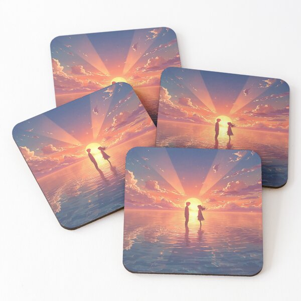 Item preview, Anime Couple in Romantic Sunset designed and sold by nininox.