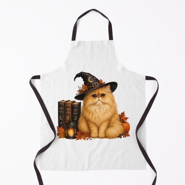 Item preview, Persian Cat with hat and books | Cute Halloween Cat designed and sold by PAPIRO SIGLO XXI.