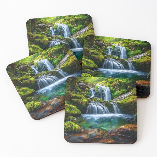 Item preview, Serene Forest Waterfall Surrounded by Greenery designed and sold by Artessie.
