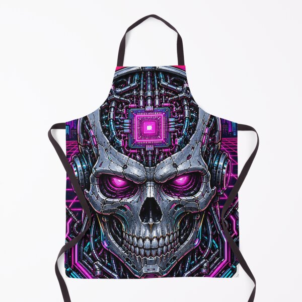 Item preview, Cyberpunk Synthwave Skull Core Retro Art designed and sold by RiteshCenter .