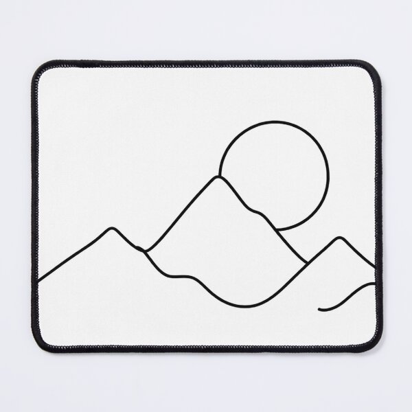 Item preview, Mountain Range Line Art Outdoor Nature Design designed and sold by Designsaurus.