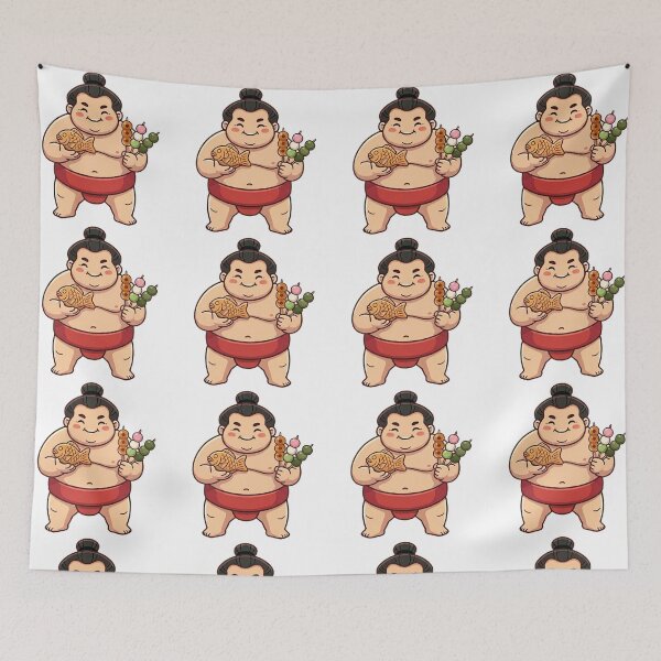 Item preview, Simple and Cute Sumo Logo - Japanese Sweet (Taiyaki and Mochi/Dango) designed and sold by Studio-MiMi.