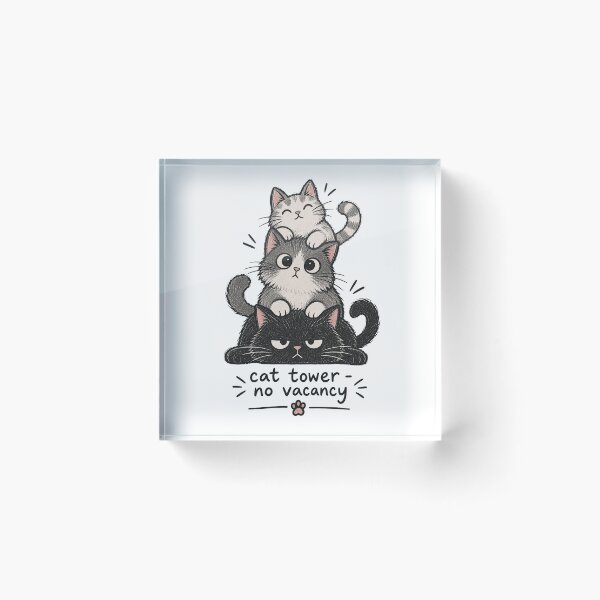 Item preview, Cat Stack No Vacancy Funny Cats designed and sold by tollaru.