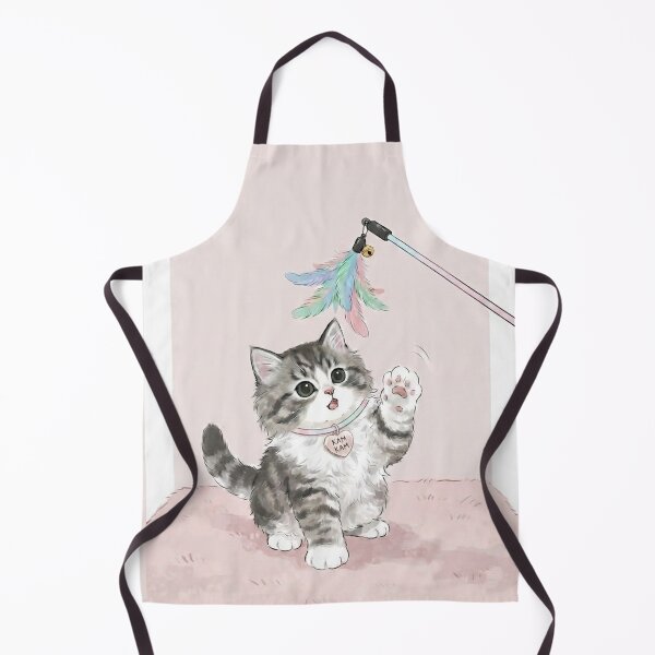 Item preview, Playful Fluffy Kitten KAM KAM Catching a Feather Toy designed and sold by PetalsPaws.