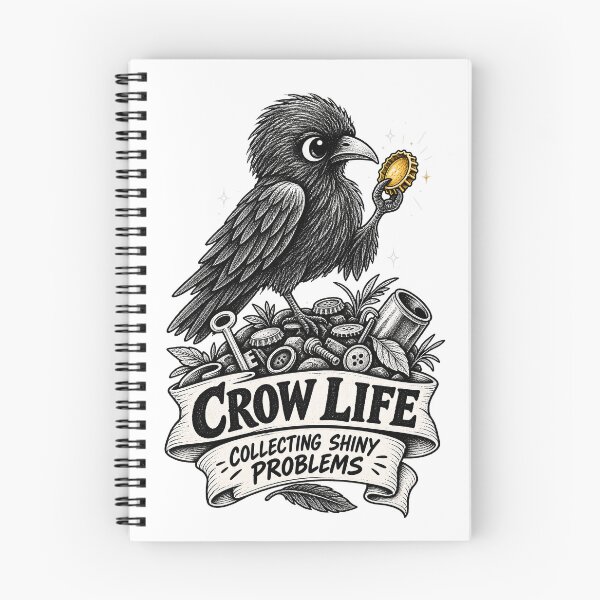 Item preview, Crow Life Collecting Shiny Problems designed and sold by tollaru.