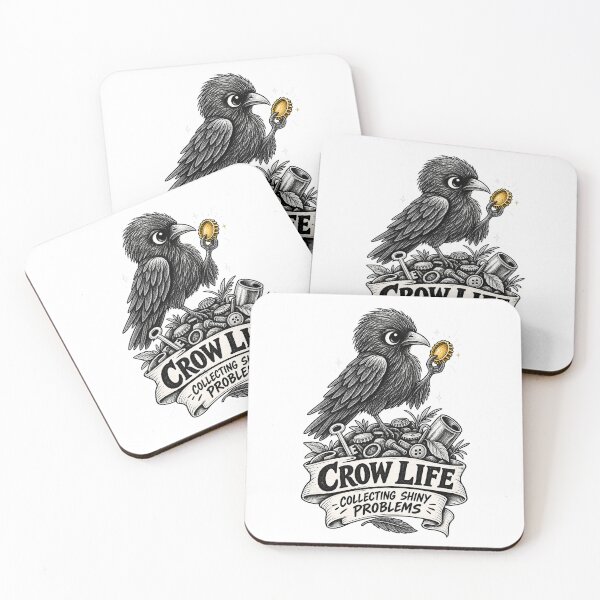 Item preview, Crow Life Collecting Shiny Problems designed and sold by tollaru.