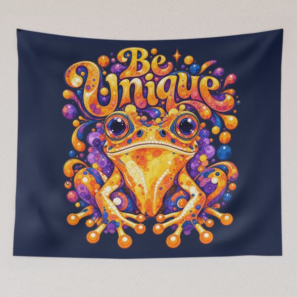 Item preview, Be Unique – Colorful Psychedelic Frog Bubble Mosaic Art designed and sold by From Cyryl with Love.