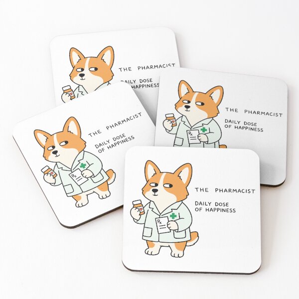 Item preview, The Pharmacist Corgi Daily Dose Of Happiness designed and sold by SayMaria.