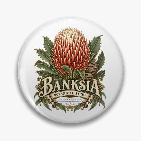 Item preview, Vintage Orange Banksia Botanical illustration  designed and sold by Mere & Co.