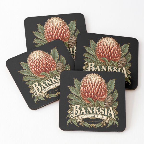 Item preview, Vintage Orange Banksia Botanical illustration  designed and sold by Mere & Co.