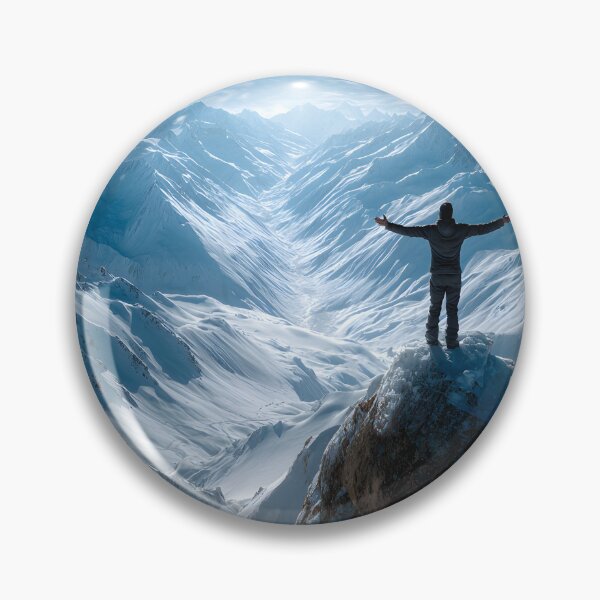 Item preview, Majestic Mountain View in Winter Wonderland Landscape designed and sold by Artessie.