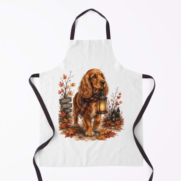 Item preview, English Cocker Spaniel with a Tiny Lantern | Fall Dog designed and sold by PAPIRO SIGLO XXI.