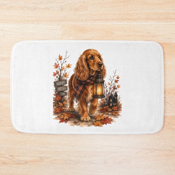 Item preview, English Cocker Spaniel with a Tiny Lantern | Fall Dog designed and sold by PAPIRO SIGLO XXI.