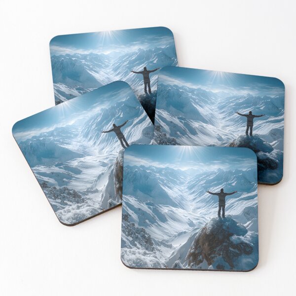Item preview, Majestic Mountain View in Winter Wonderland Landscape designed and sold by Artessie.