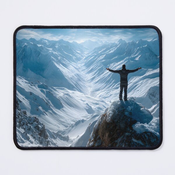 Item preview, Majestic Mountain View in Winter Wonderland Landscape designed and sold by Artessie.