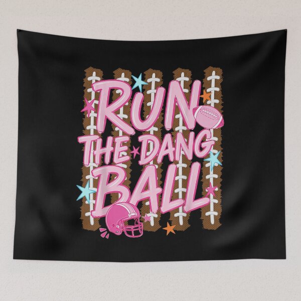Item preview, Run The Dang Ball Pink Football Sports Mom Cute Aesthetic Design designed and sold by RuthLangmoreSH.