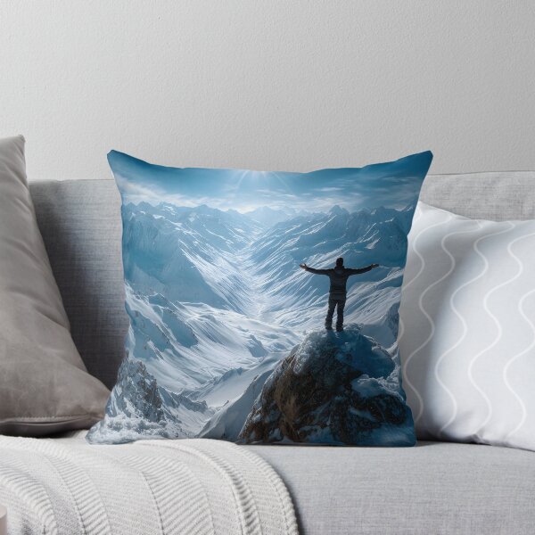 Item preview, Majestic Mountain View in Winter Wonderland Landscape designed and sold by Artessie.