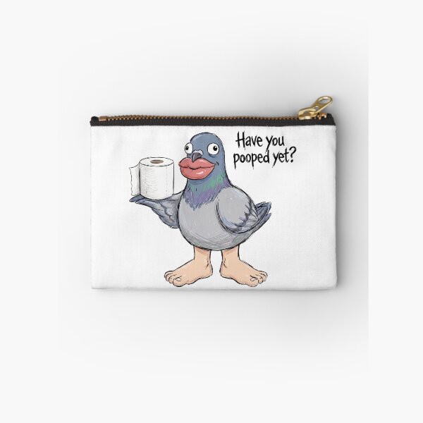 Item preview, Funny Whispering Pigeon With Human Lips Holding Toilet Paper Have You Pooped Yet designed and sold by Sekla-Studio.