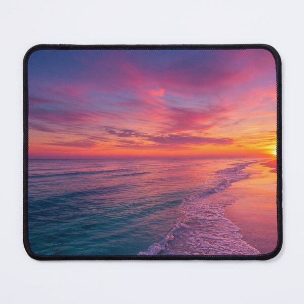 Item preview, Sunset Beach Waves - Teal and Purple - Coastal airbnb designed and sold by Synth Seduction.