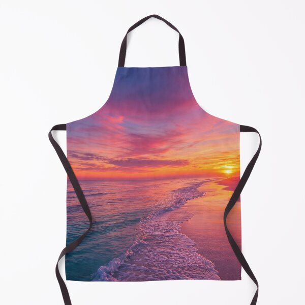 Item preview, Sunset Beach Waves - Teal and Purple - Coastal airbnb designed and sold by Synth Seduction.