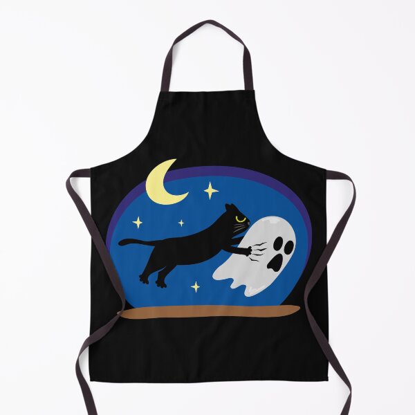 Item preview, Funny Halloween Spooky Cat - Black Cat Chasing a Ghost designed and sold by fishdesigns.