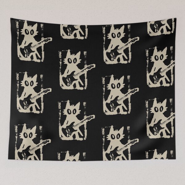 Item preview, Rock Star Cat with Electric Guitar designed and sold by PixlCrypt.