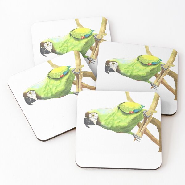Item preview, Watercolor Severe Macaw Parrot Painting – Chestnut-Fronted Macaw Illustration designed and sold by Cobalt Blue Watercolors.