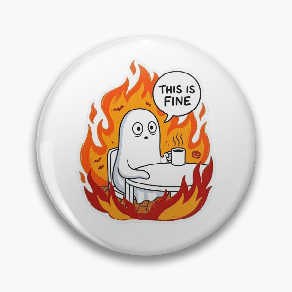 Item preview, Little Ghost in Burning Room Meme designed and sold by Flying Doggo.