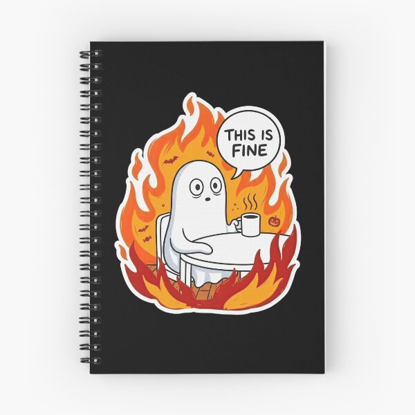 Item preview, Little Ghost in Burning Room Meme designed and sold by Flying Doggo.