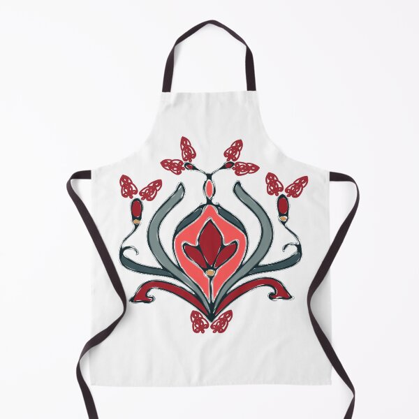 Item preview, Symmetric Floral Pattern – Red & Black designed and sold by Macramellennias.