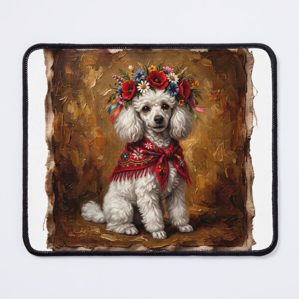 Item preview, Folk-Inspired Poodle Portrait – A Touch of Polish Tradition designed and sold by PanaluPrint .